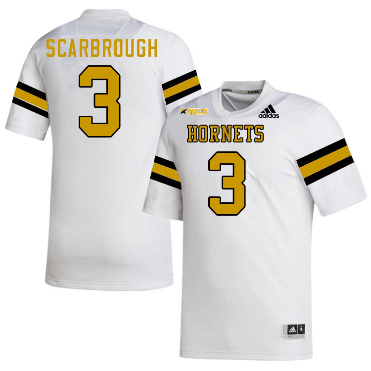 Alabama State Hornets #3 Amon Scarbrough College Football Jerseys Stitched-White